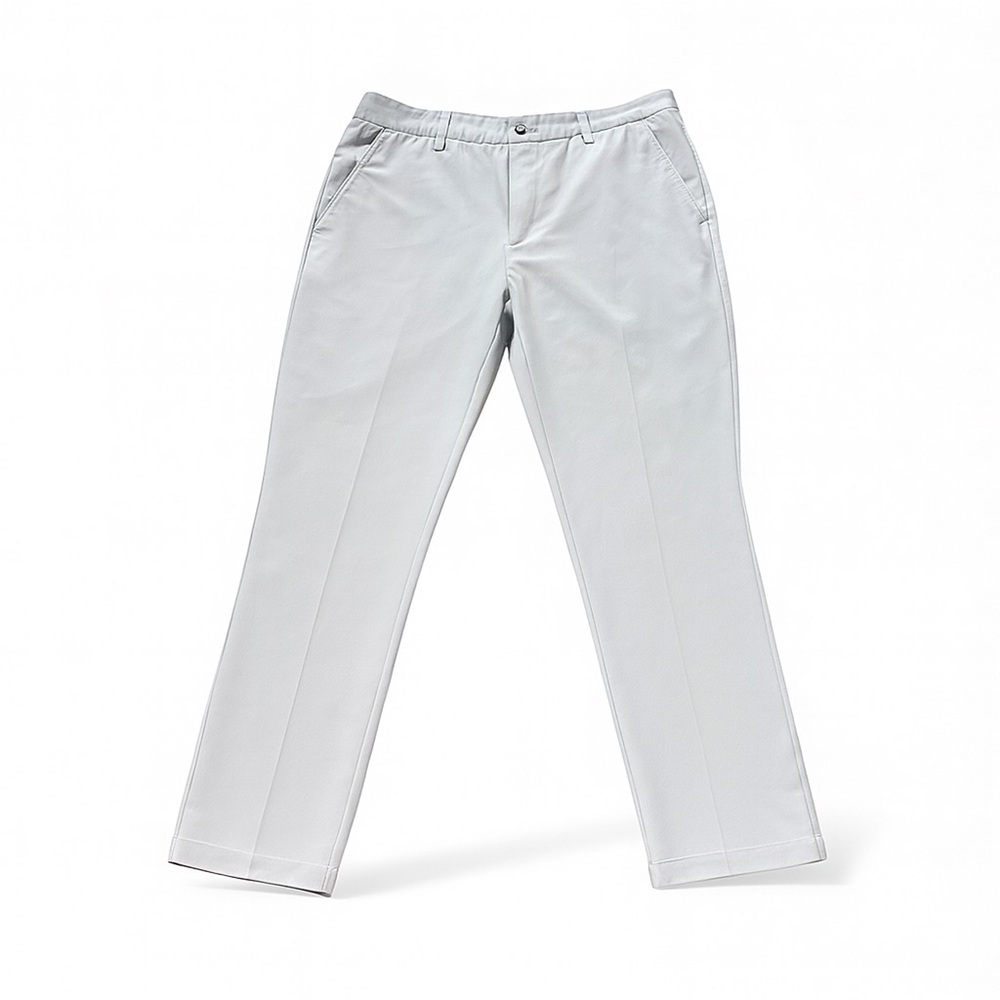 Adidas 34x30 Gray Pinstripe Golf/Performance Pants Classic Fit Tech Trousers